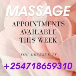 Discreet PROFESSIONAL and SENSUAL massage services are offered at your place.  The services are :- Swedish Massage, Deep Tissue Massage, full body massage, lingam massage, yoni massage, couple's massage, ESO massage, tantric massage, Nuru massage or body to body massage and extras.  Call +254718659310  WhatsApp wa.me/254718659310  Website nairobimasseuse.co.ke  #massage #nairobi #sensualmassage #professionalmassage #discreetmassage #privatemassage